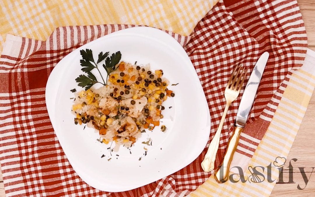 Брз ориз со пилешко (Караванче)