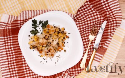 Брз ориз со пилешко (Караванче)